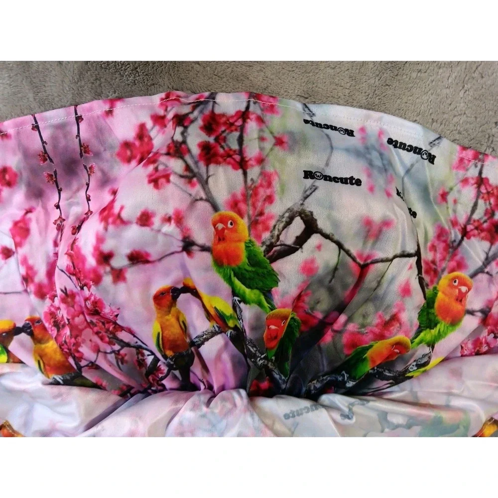 4 Washable Female Dog‎ Diapers Skirt XL Adjustable Waist Flowers Animals Birds